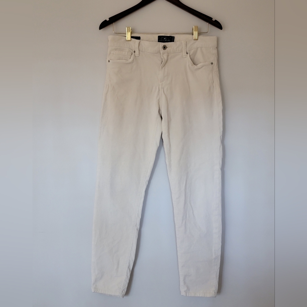 ​Lucky Brand Sofia Skinny Corduroy Pants - Cream / Off-White Size 10/30